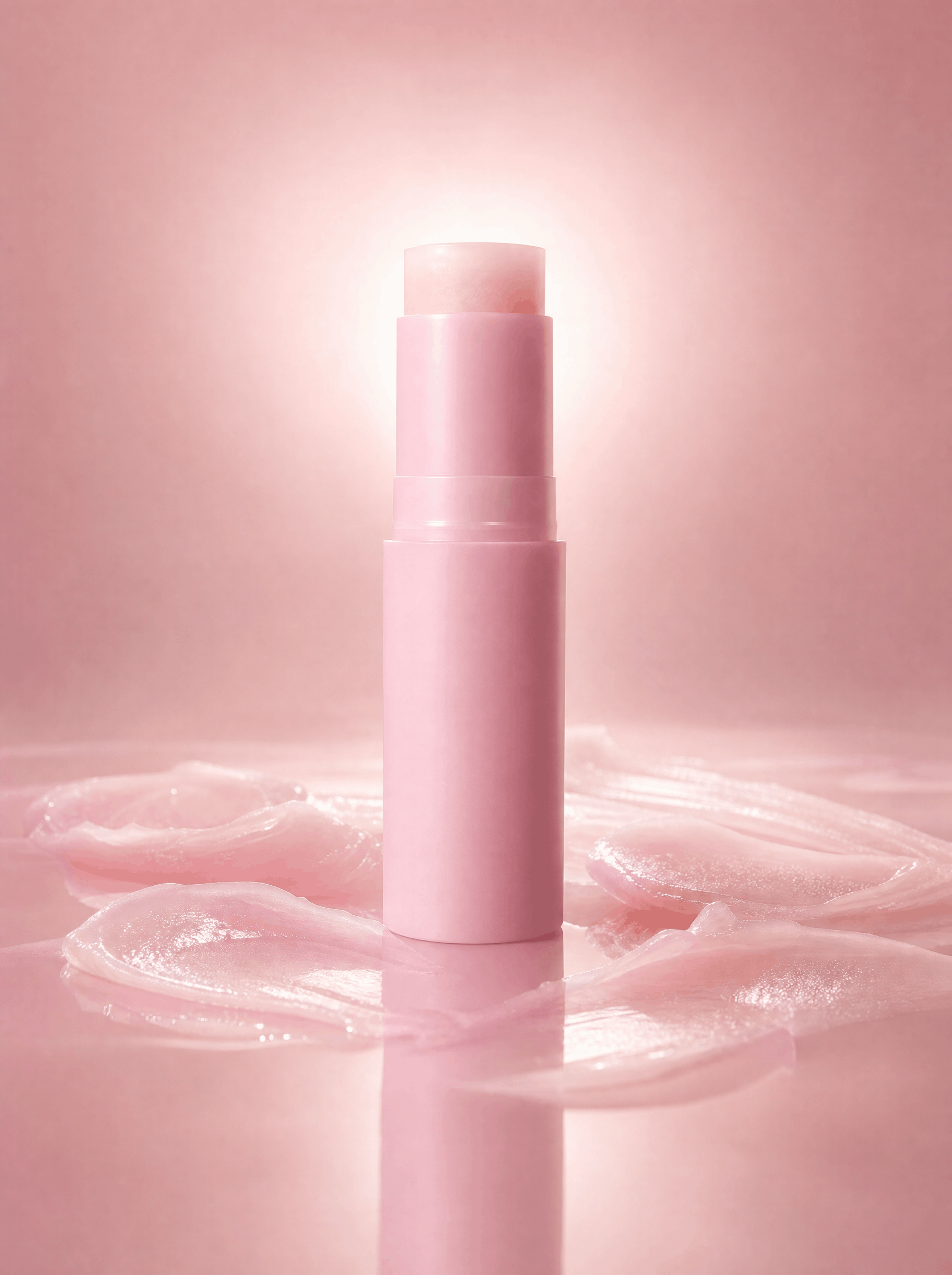 Pink collagen balm with dewy glow